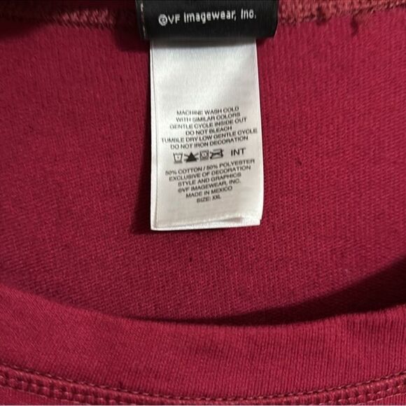 Harley Davidson XXL Burgundy Gold Blue French Terry Cloth Sweatshirt - Picture 12 of 13